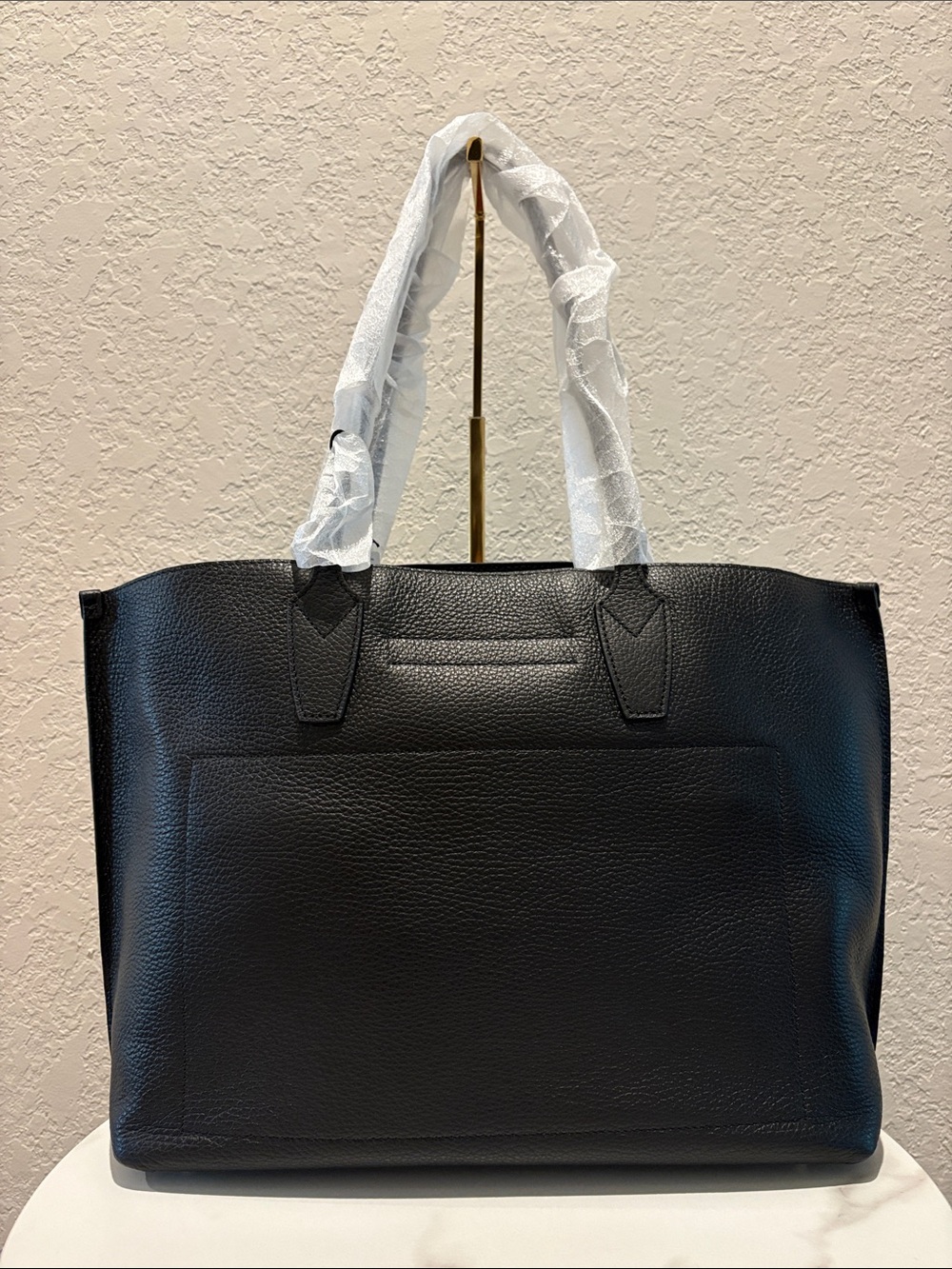 NWT Furla Nero Pebbled Leather Tote with Dustbag - Picture 3 of 10